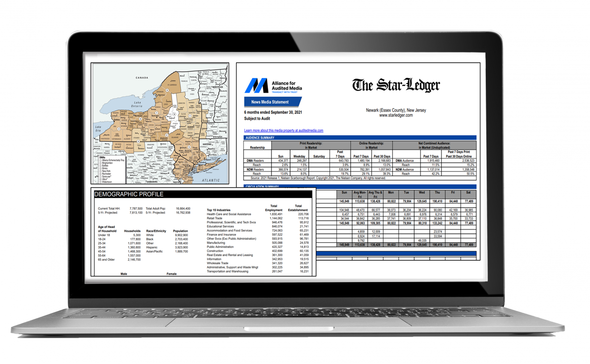 newspaper_laptop Laptop with Newspaper Information