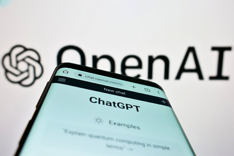 open-ai-AdobeStock_558672396_Editorial_Use_Only-750×502 Phone screen showing ChatGPT artificial intelligence