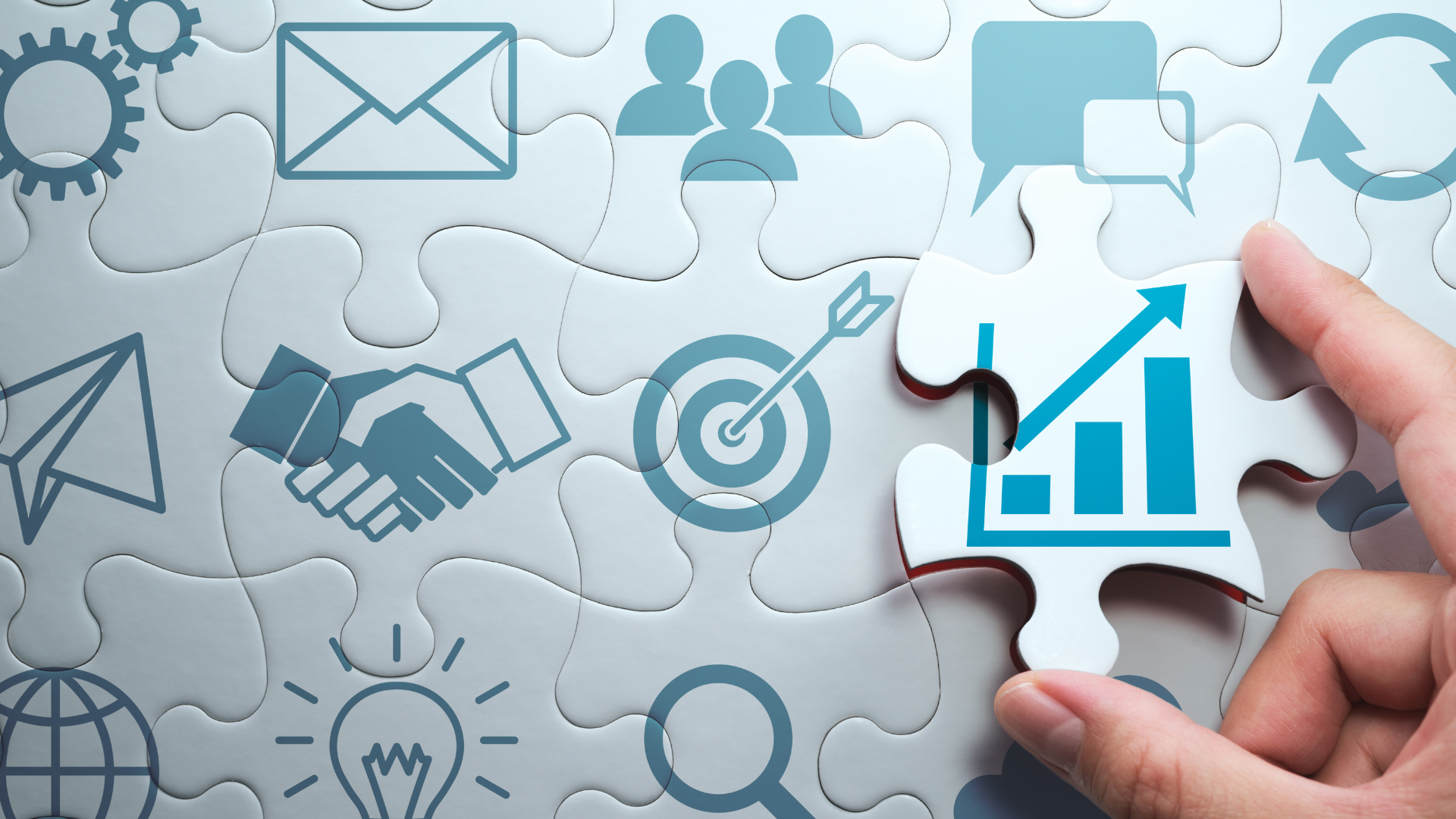 Custom Solutions Placing the Missing Piece of Corporate Problem Puzzle Piece